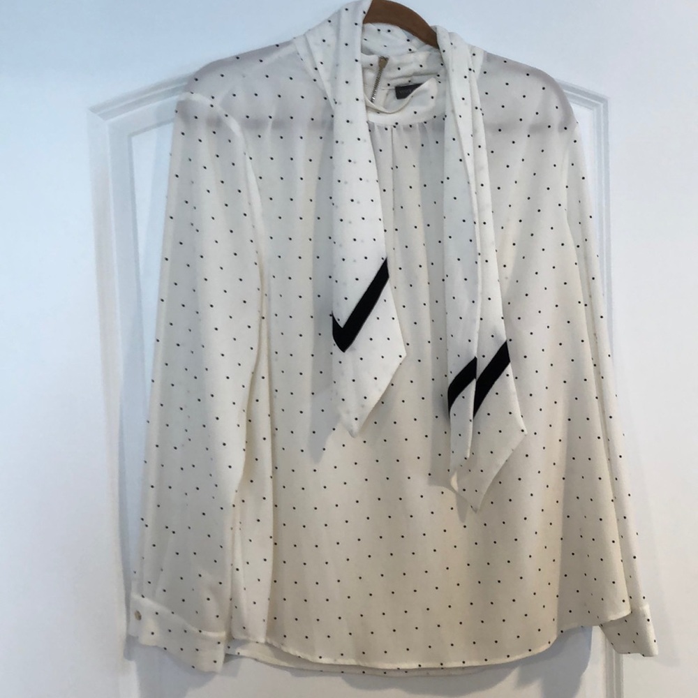 Vince Camuto - polka dot blouse with bow